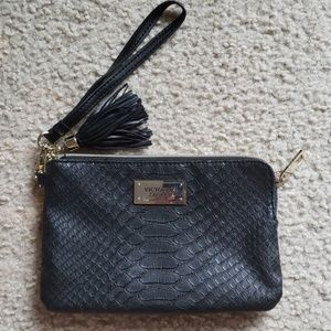 VS Black Leather Wristlet